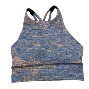 Lululemon Energy Bra High Neck Longline 4 W2CVCS Spectral Fusion Multicolor